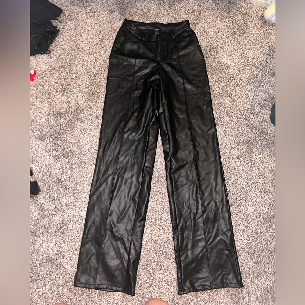 Forever 21 Small Pleather Black pants